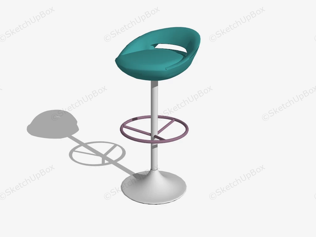 Metal Bar Stool With Padded Seat sketchup model preview - SketchupBox