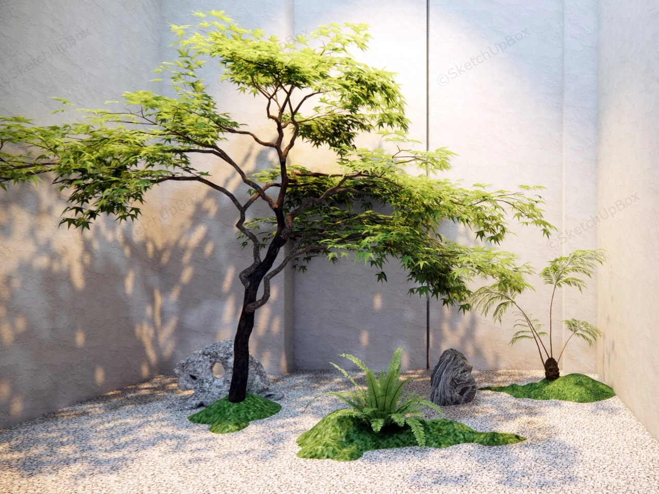 Indoor Zen Garden Idea sketchup model preview - SketchupBox
