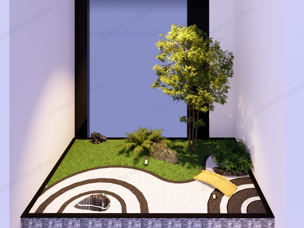 Zen Garden Window Well sketchup model preview - SketchupBox