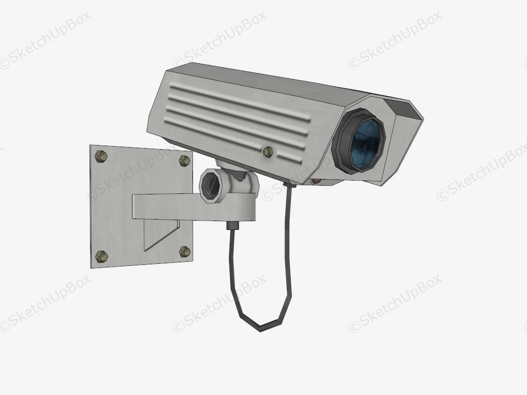 Wall Mounted CCTV Camera sketchup model preview - SketchupBox