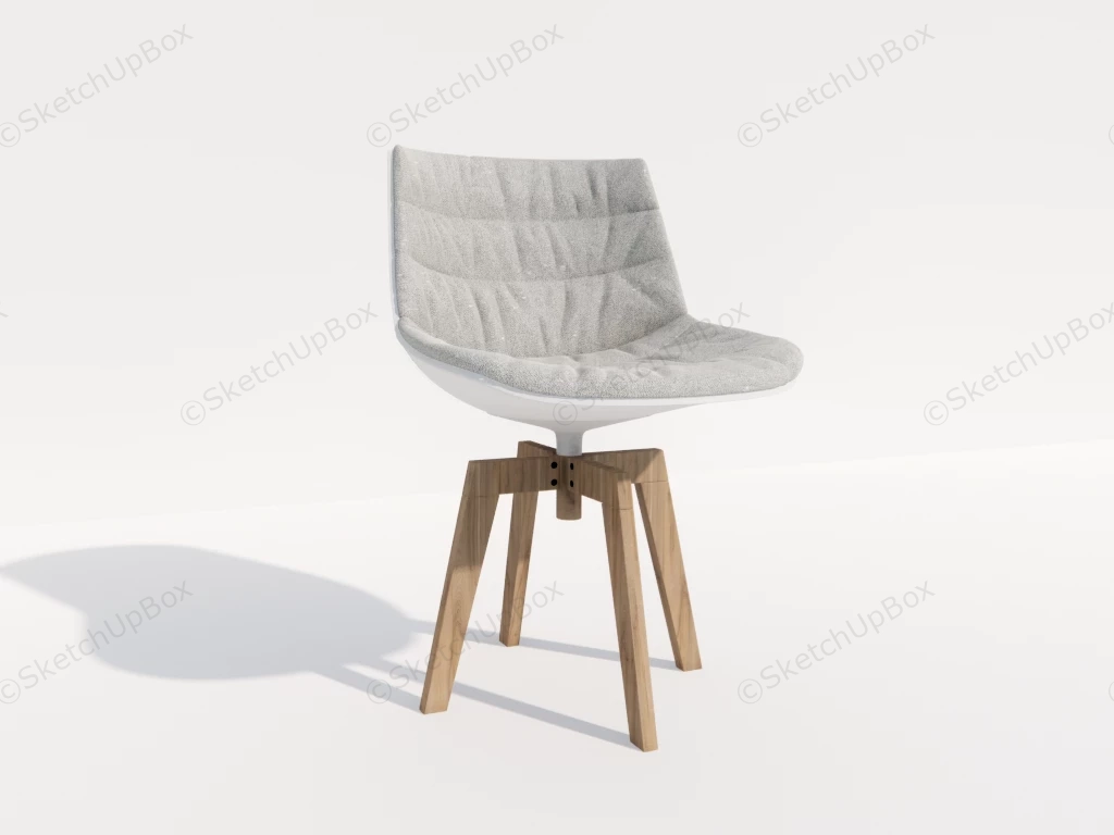 Upholstered Eames Chair sketchup model preview - SketchupBox