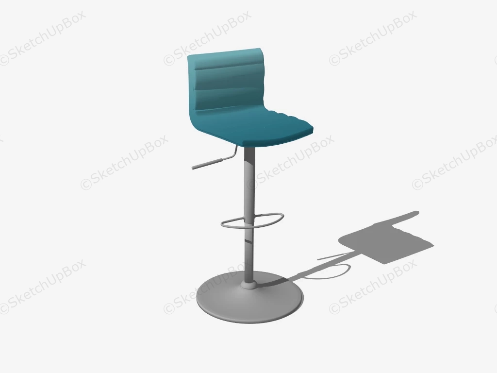 Metal Bar Stool With Back sketchup model preview - SketchupBox