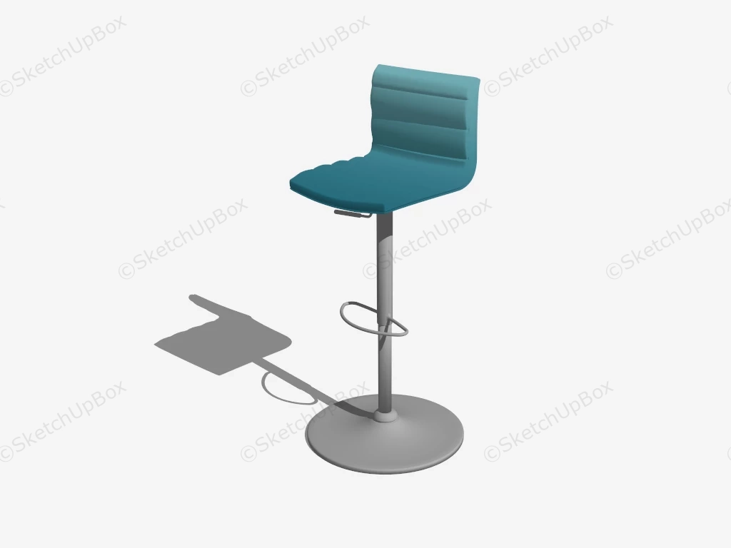 Metal Bar Stool With Back sketchup model preview - SketchupBox