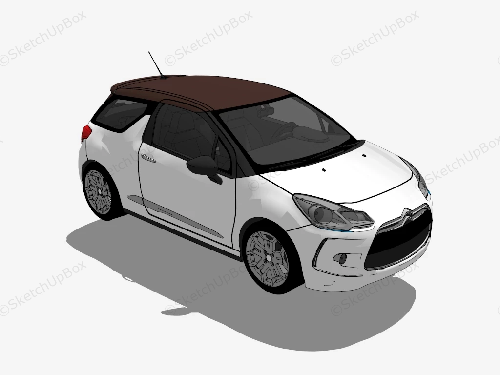 Citroën DS3 Crossback sketchup model preview - SketchupBox