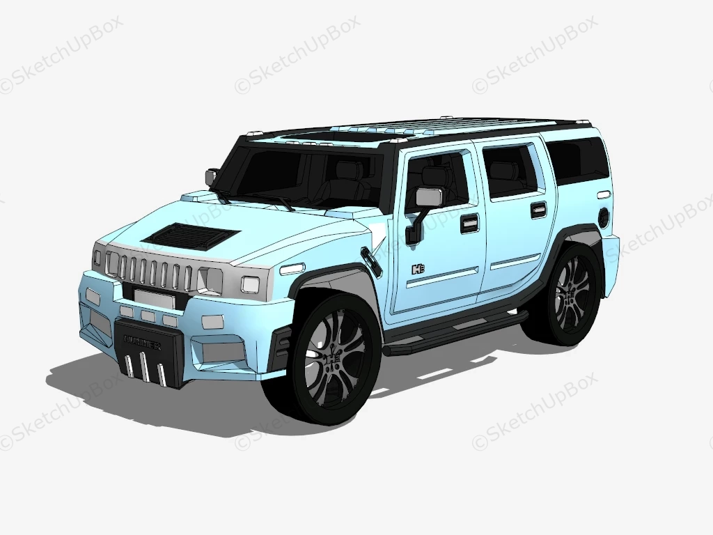 Hummer H2 sketchup model preview - SketchupBox