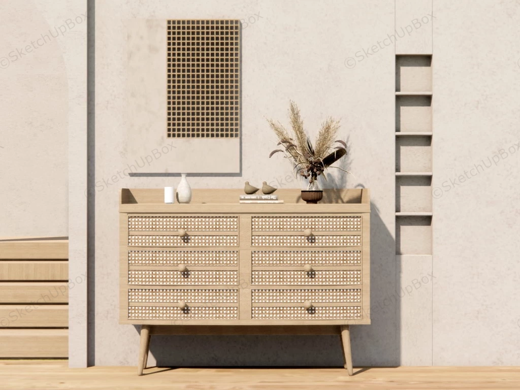 Entryway Console Cabinet sketchup model preview - SketchupBox