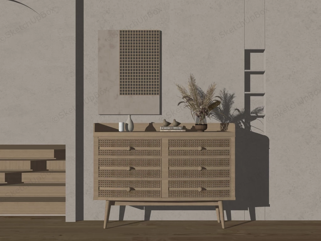 Entryway Console Cabinet sketchup model preview - SketchupBox