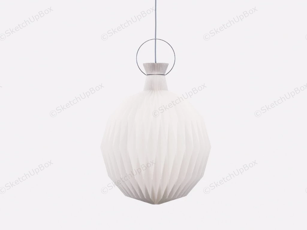 Paper Pineapple Pendant Light Fixture sketchup model preview - SketchupBox