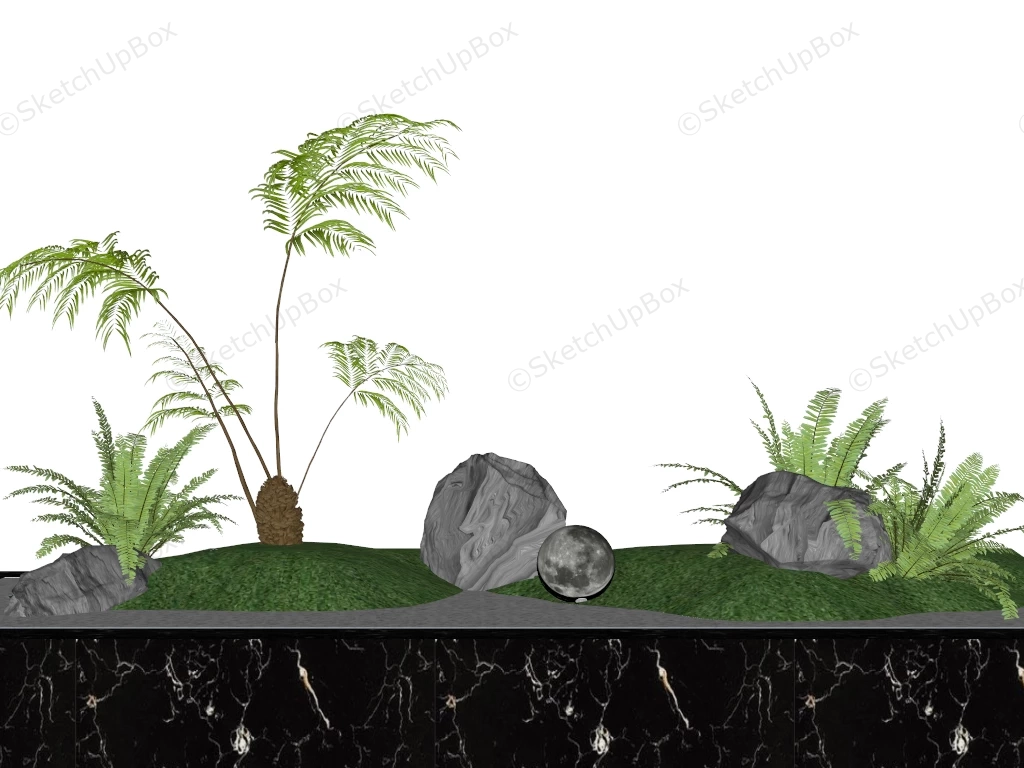 Mini Zen Garden Idea sketchup model preview - SketchupBox