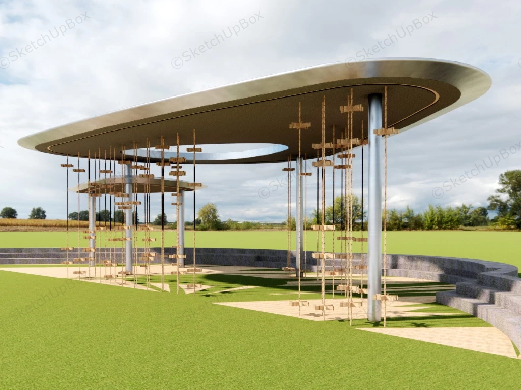 Creative Pergola Idea sketchup model preview - SketchupBox