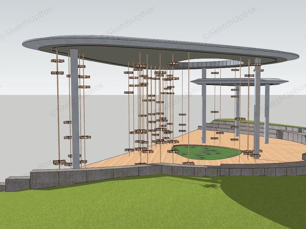 Creative Pergola Idea sketchup model preview - SketchupBox
