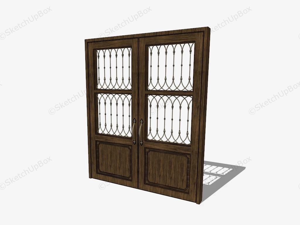 Rustic Entry Door sketchup model preview - SketchupBox