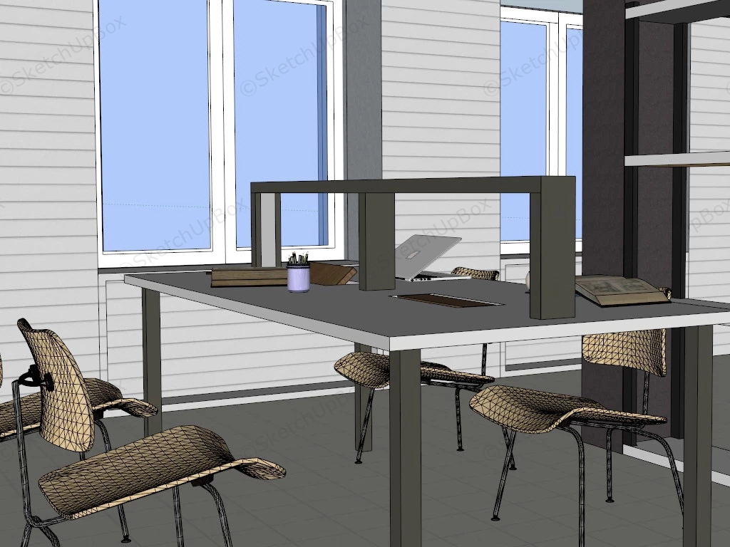 Office Training Room Design sketchup model preview - SketchupBox