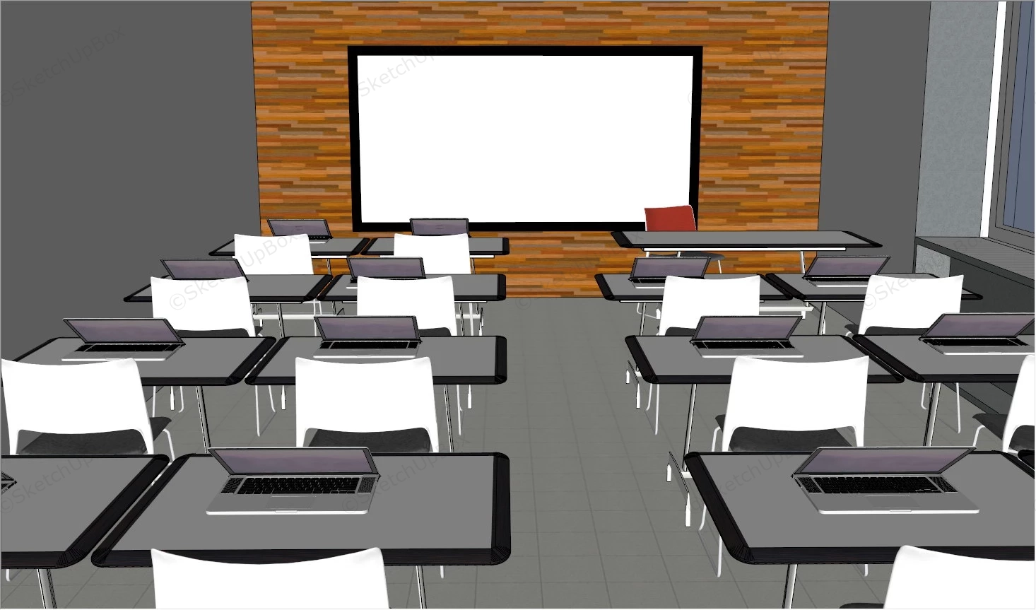 Office Training Room Design sketchup model preview - SketchupBox