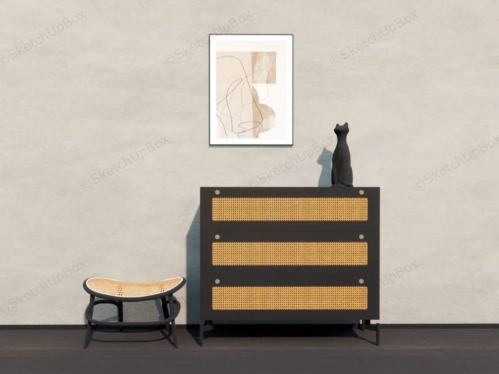 Entryway Bench And Storage sketchup model preview - SketchupBox