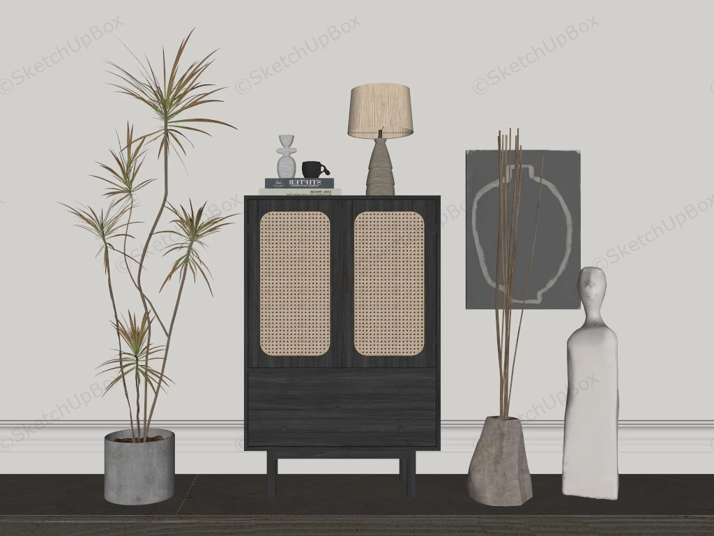 Wabi Sabi Sideboard Idea sketchup model preview - SketchupBox