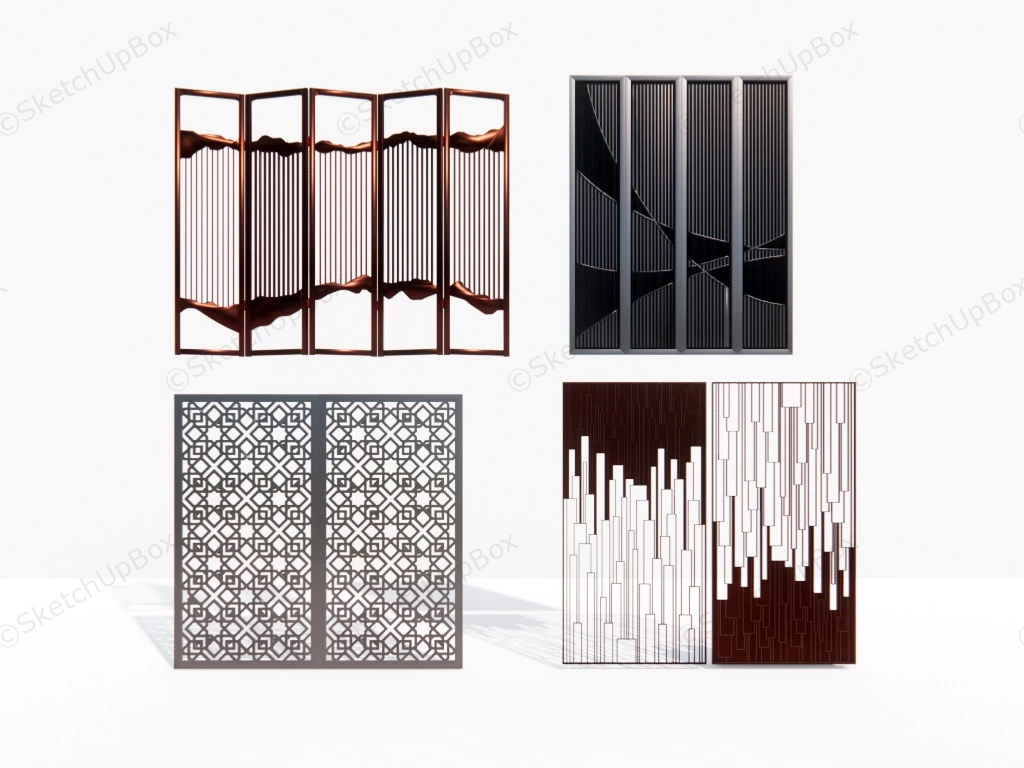 Elegant Room Dividers sketchup model preview - SketchupBox