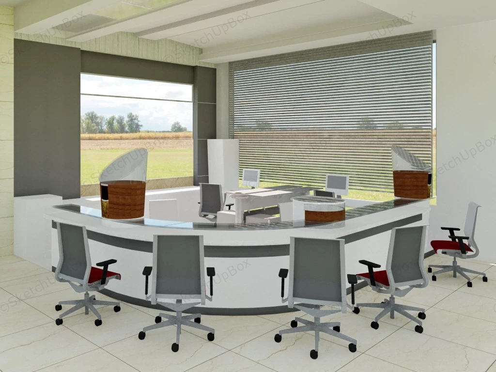 Customer Service Counter Design sketchup model preview - SketchupBox