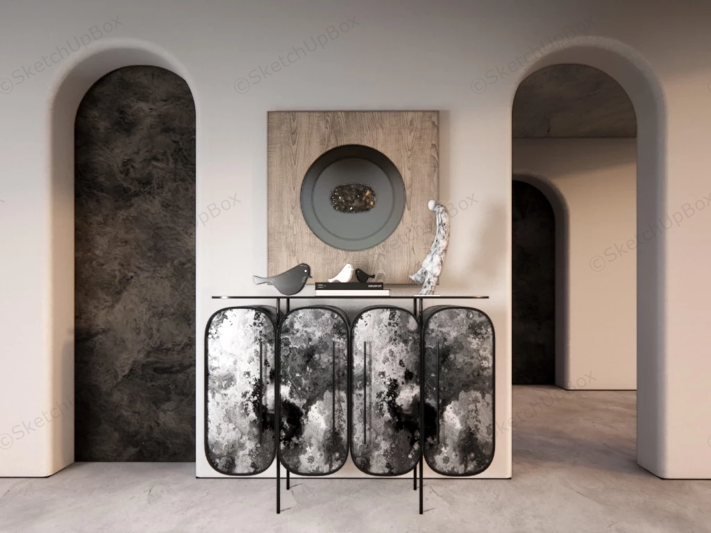 Entryway Accent Furniture Console Table Idea sketchup model preview - SketchupBox