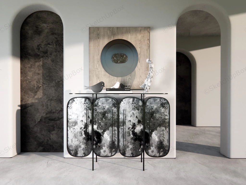 Entryway Accent Furniture Console Table Idea sketchup model preview - SketchupBox