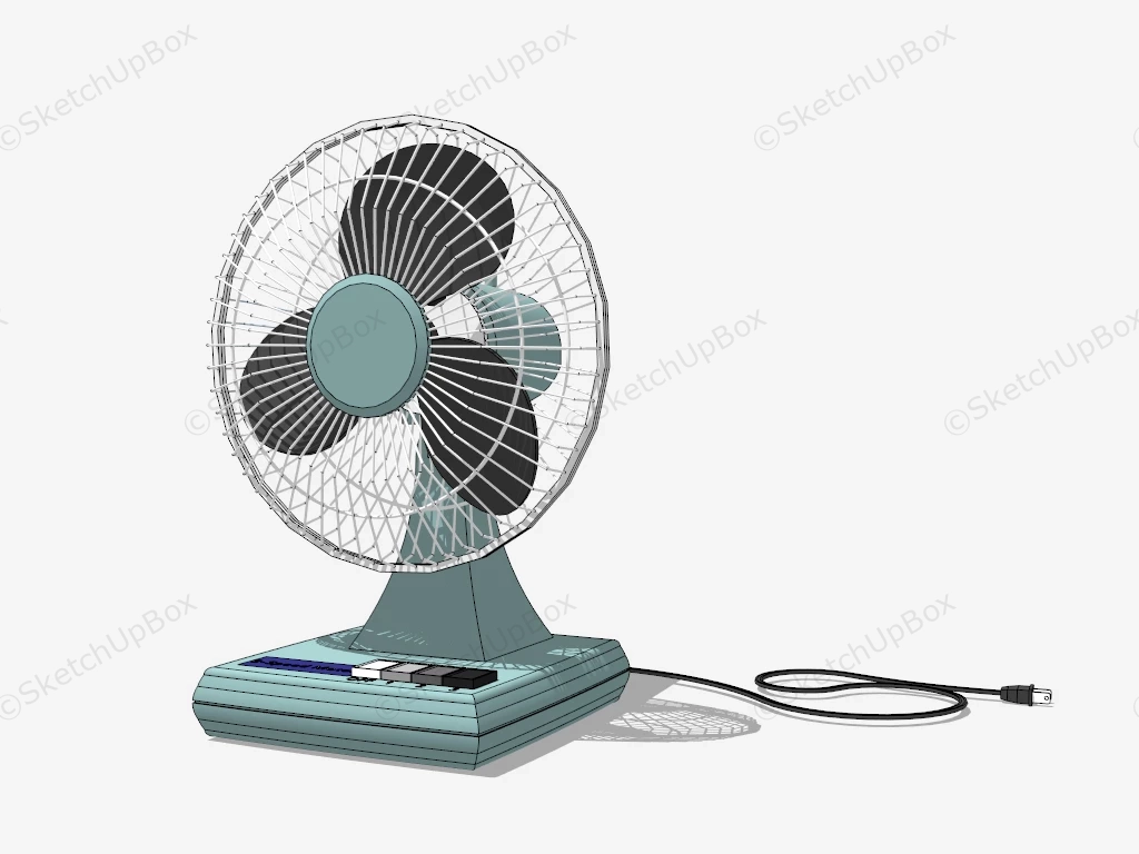 Retro Style Desk Fan sketchup model preview - SketchupBox