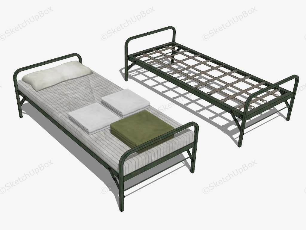 Military Bed sketchup model preview - SketchupBox