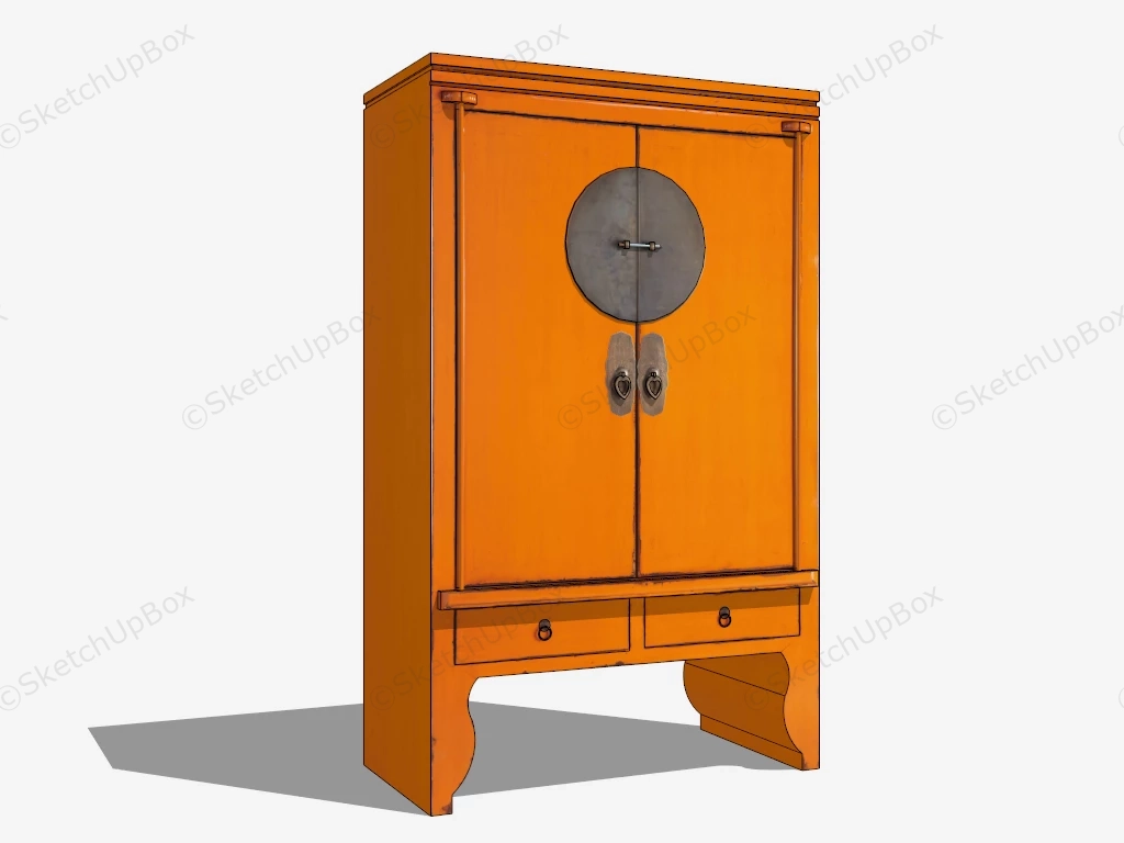 Chinese Ming Style Wardrobe sketchup model preview - SketchupBox