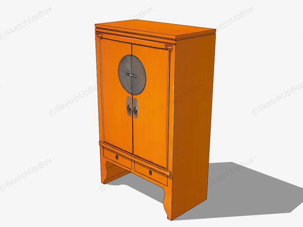 Chinese Ming Style Wardrobe sketchup model preview - SketchupBox