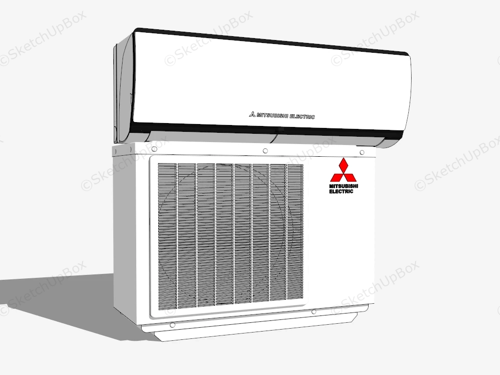 Mitsubishi Air Conditioning Unit sketchup model preview - SketchupBox