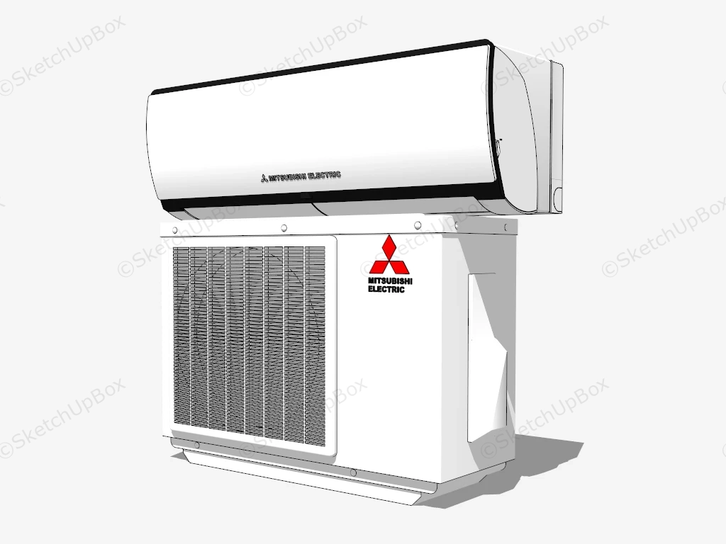 Mitsubishi Air Conditioning Unit sketchup model preview - SketchupBox