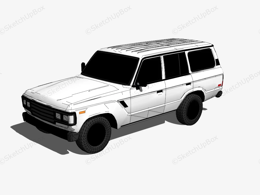 Toyota Land Cruiser sketchup model preview - SketchupBox
