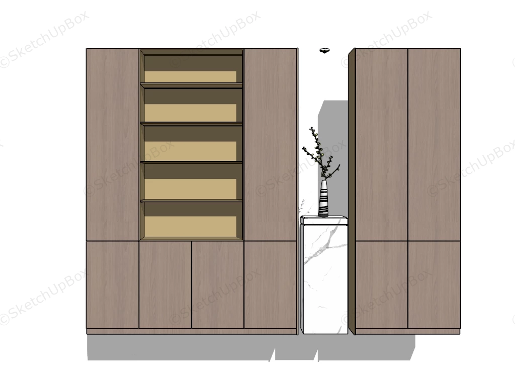 Tall Sideboard Cabinets sketchup model preview - SketchupBox