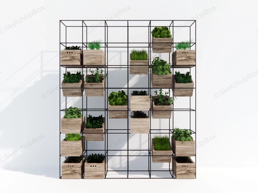 Vertical Garden Planter Stand sketchup model preview - SketchupBox