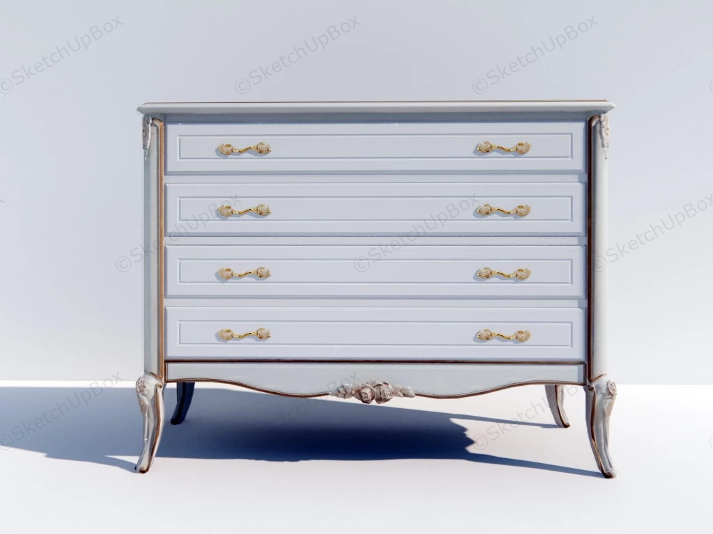 Antique Victorian Dresser sketchup model preview - SketchupBox