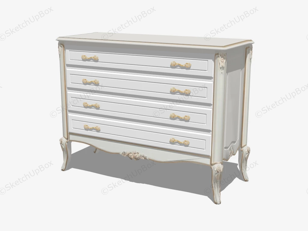 Antique Victorian Dresser sketchup model preview - SketchupBox
