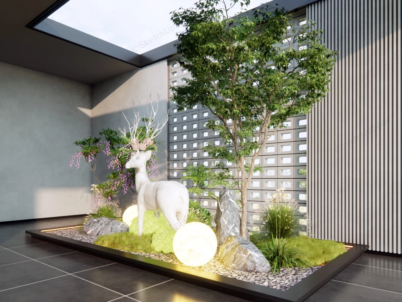 Small Indoor Garden Design sketchup model preview - SketchupBox