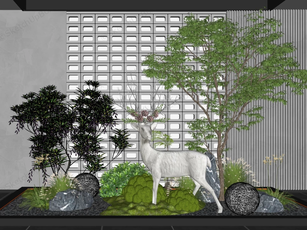 Small Indoor Garden Design sketchup model preview - SketchupBox
