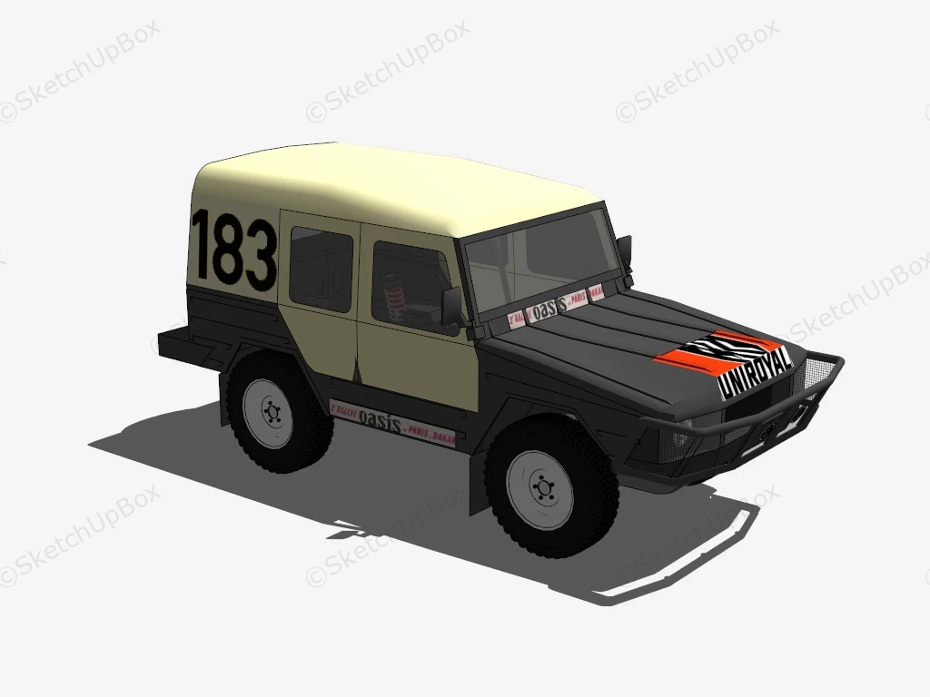 Volkswagen Iltis Rallye Oasis sketchup model preview - SketchupBox