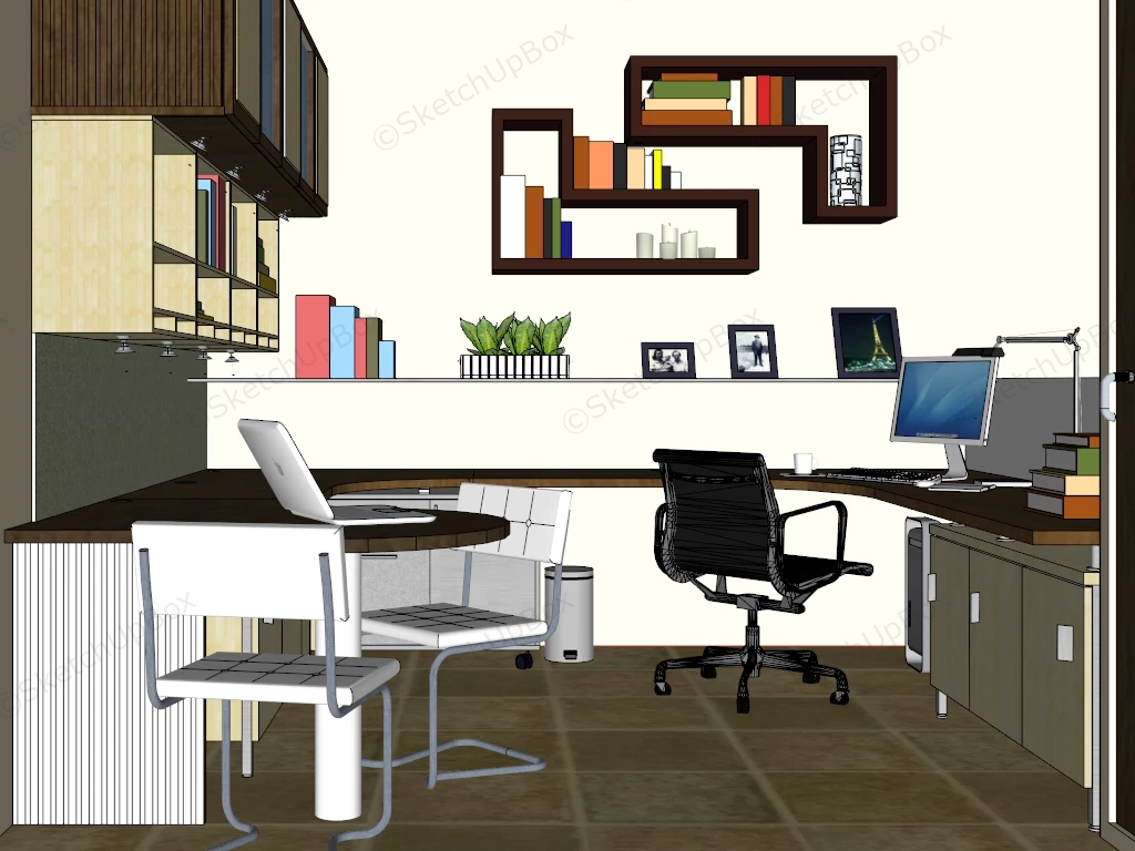 Small Home Office Space Idea sketchup model preview - SketchupBox