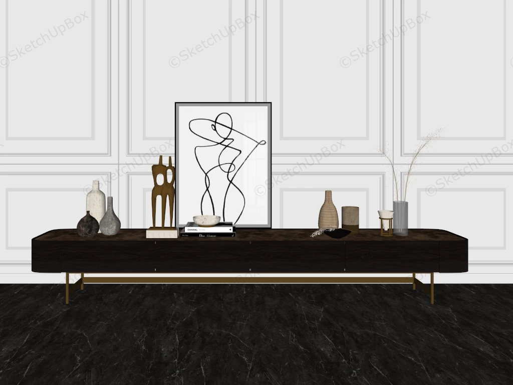 Low Profile Tv Stand sketchup model preview - SketchupBox