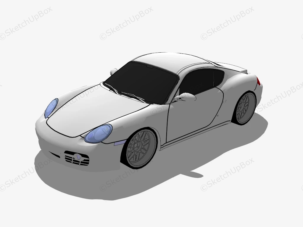 Porsche Cayman S sketchup model preview - SketchupBox