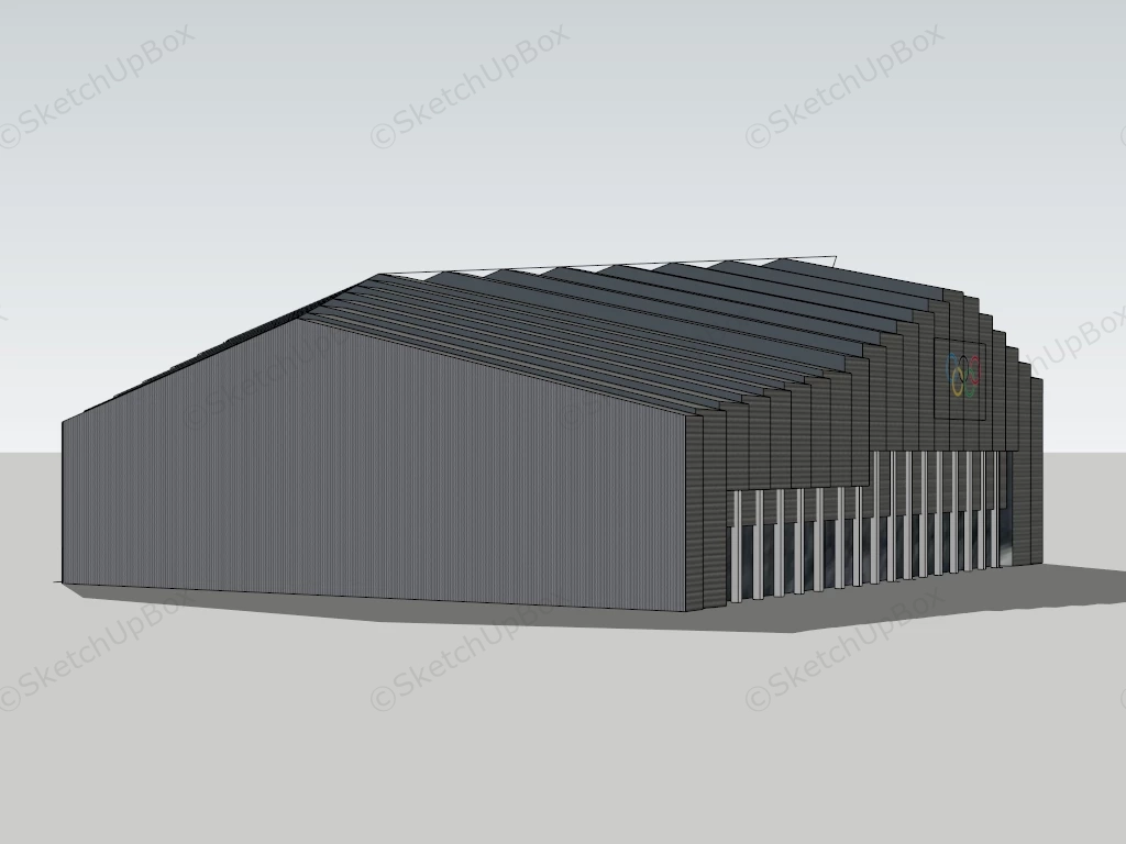 Postmodern Stadium Architecture sketchup model preview - SketchupBox