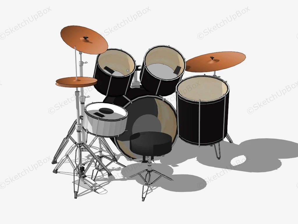 Tama Drum Set sketchup model preview - SketchupBox