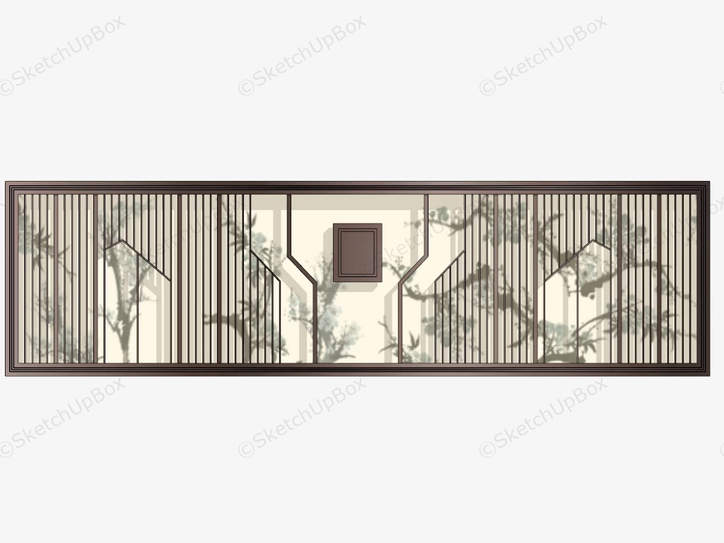 Landspace Garden Wall sketchup model preview - SketchupBox