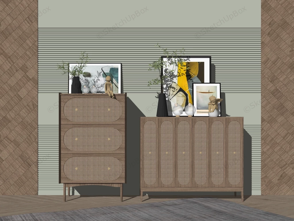 Decorative Sideboards Accent Cabinets sketchup model preview - SketchupBox