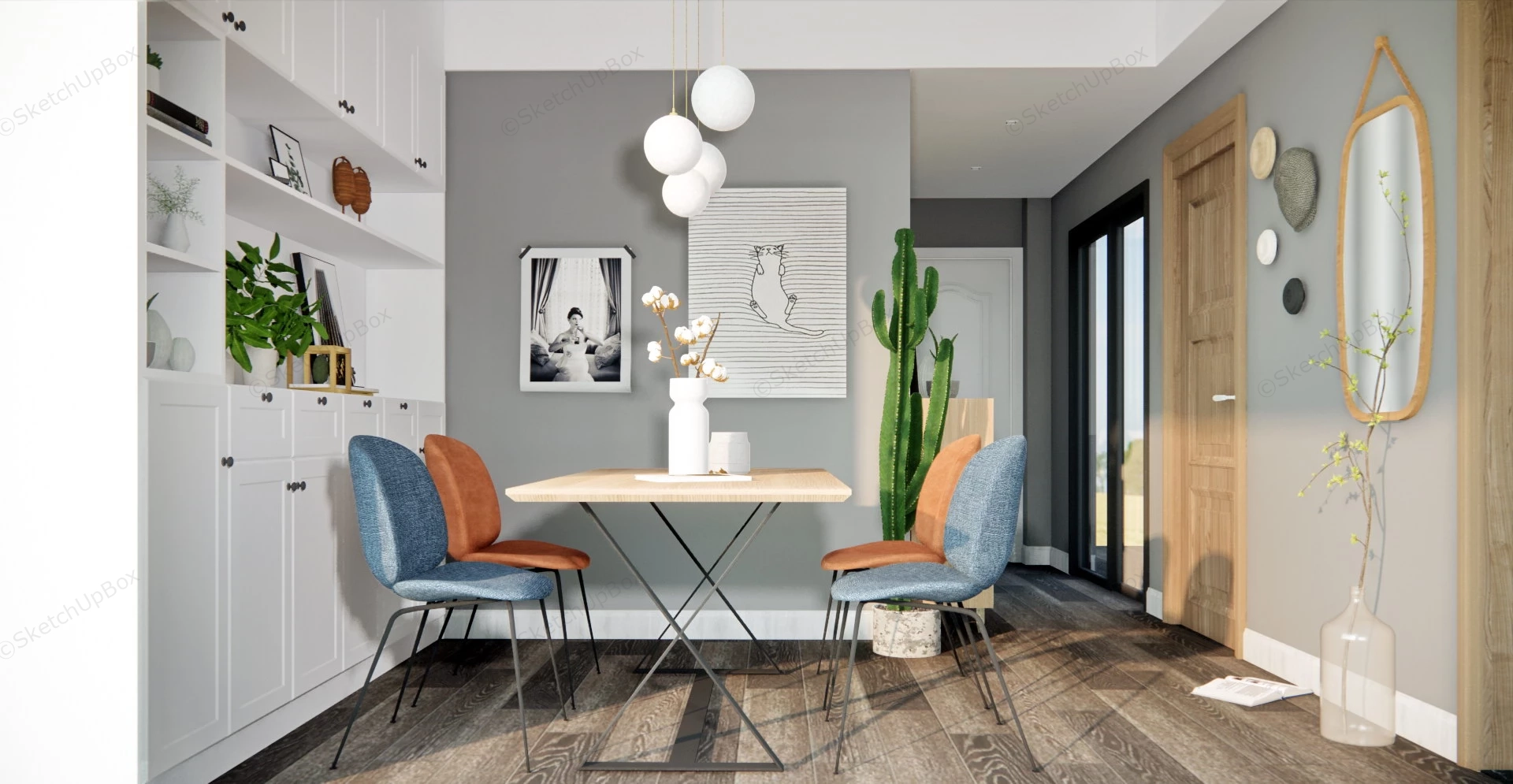 Small Dining Room Ideas sketchup model preview - SketchupBox