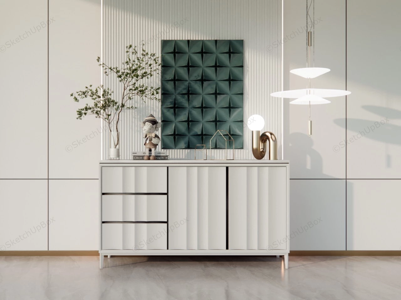 Entryway Accent Wall Ideas sketchup model preview - SketchupBox