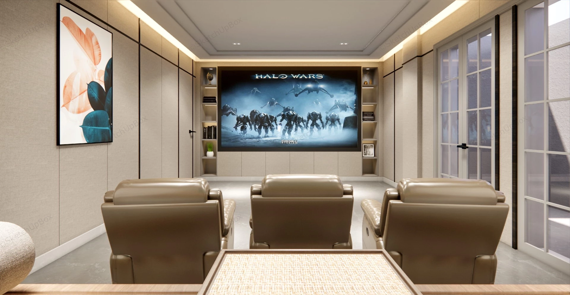Home Theater Interior Design sketchup model preview - SketchupBox