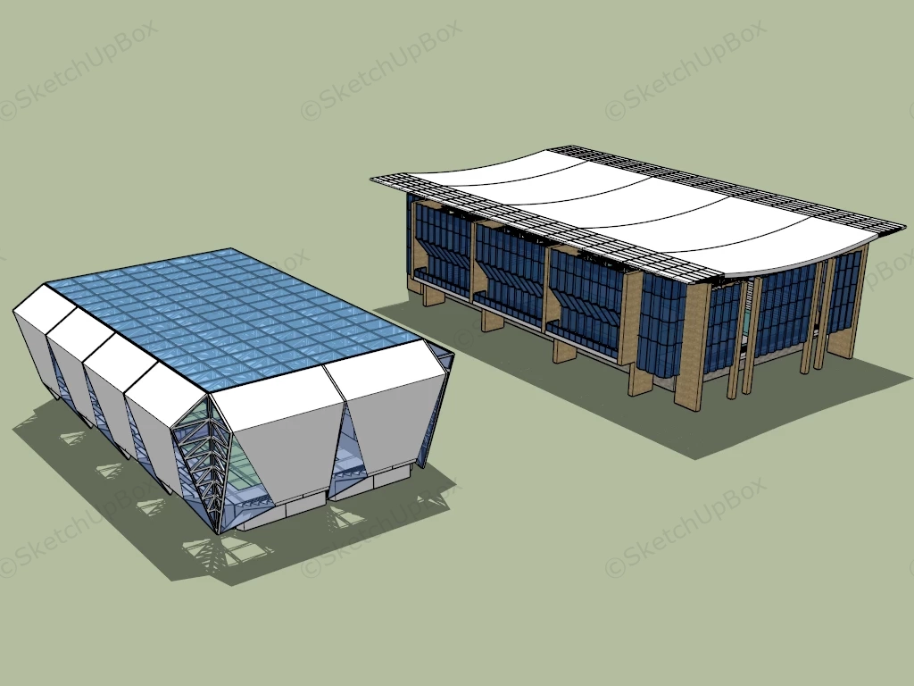Badminton Stadiums sketchup model preview - SketchupBox