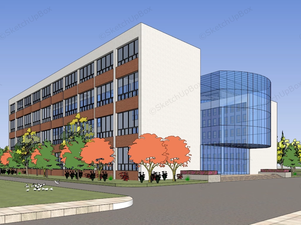 University Library Architecture sketchup model preview - SketchupBox